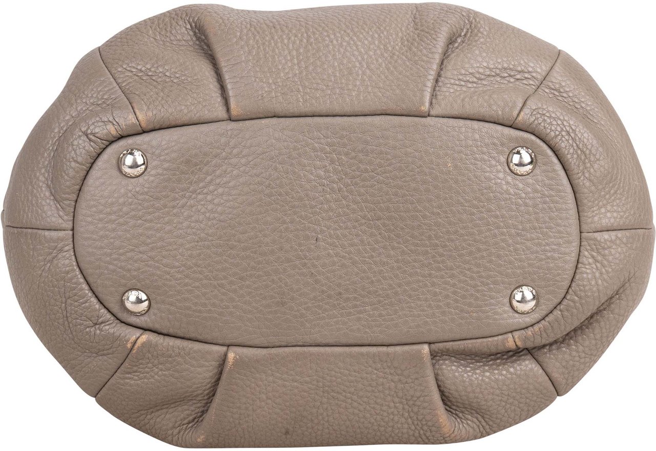 Prada Prada Grey Leather Vitello Handbag Divers