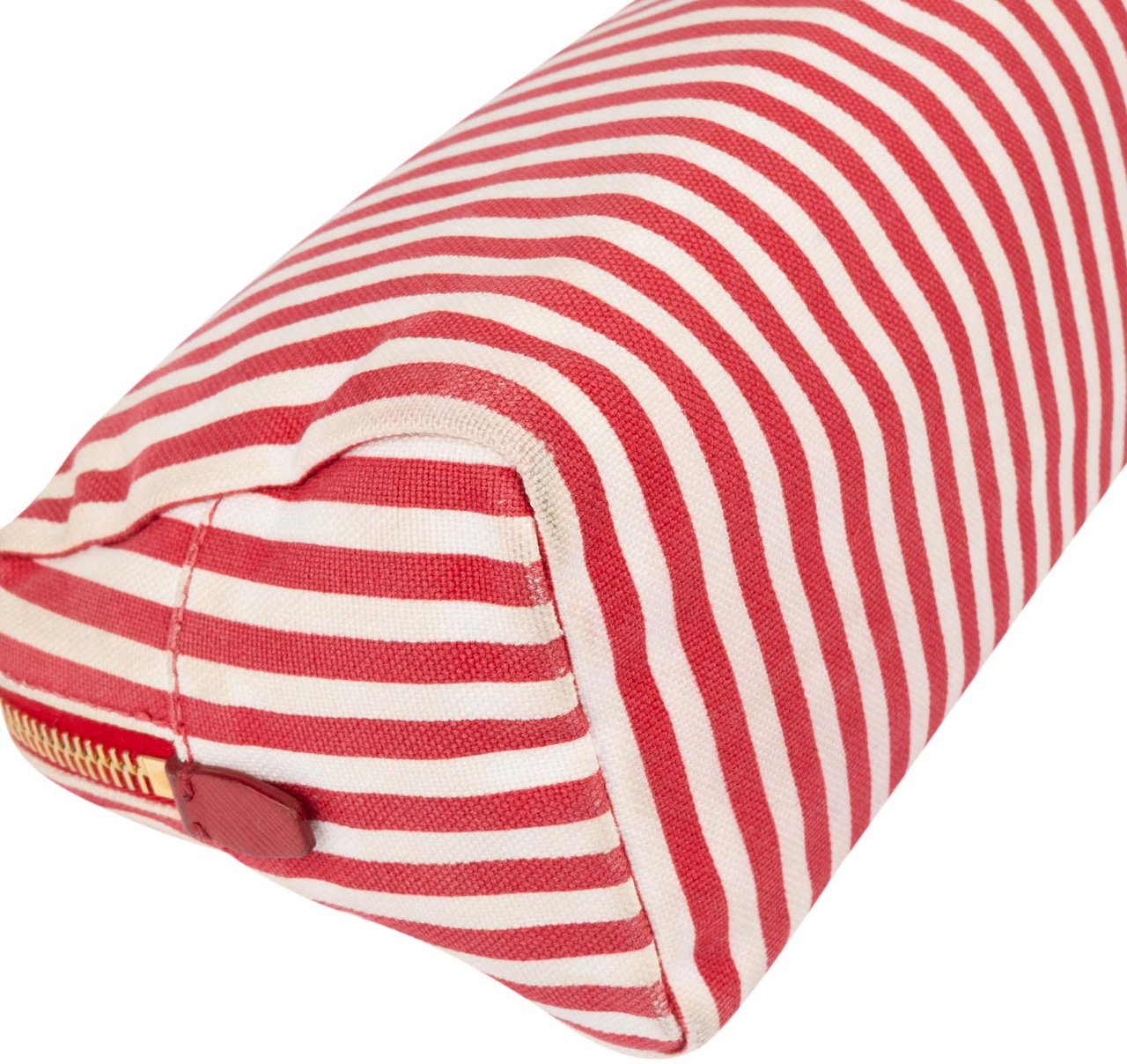 Prada Prada Cotton Stripes Triangle Pouch Rood