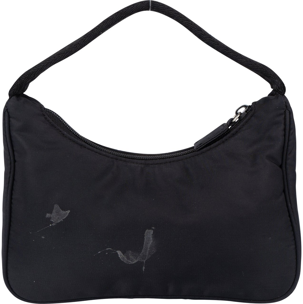 Prada Prada Black Nylon Triangle Vintage Re-Edition Handbag Zwart