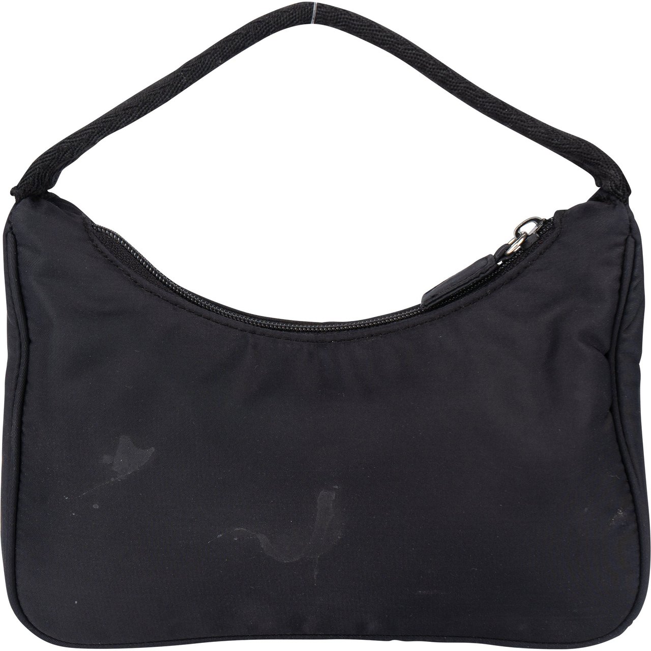 Prada Black Nylon Triangle Vintage Re-Edition Handbag Zwart