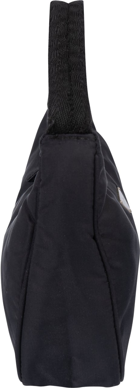 Prada Prada Black Nylon Triangle Vintage Re-Edition Handbag Zwart