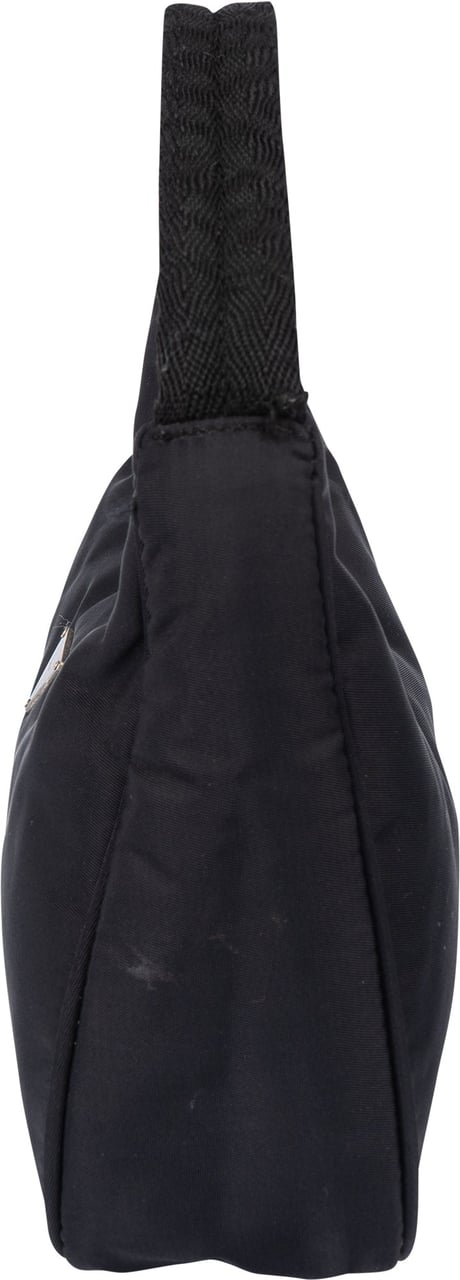Prada Prada Black Nylon Triangle Vintage Re-Edition Handbag Zwart