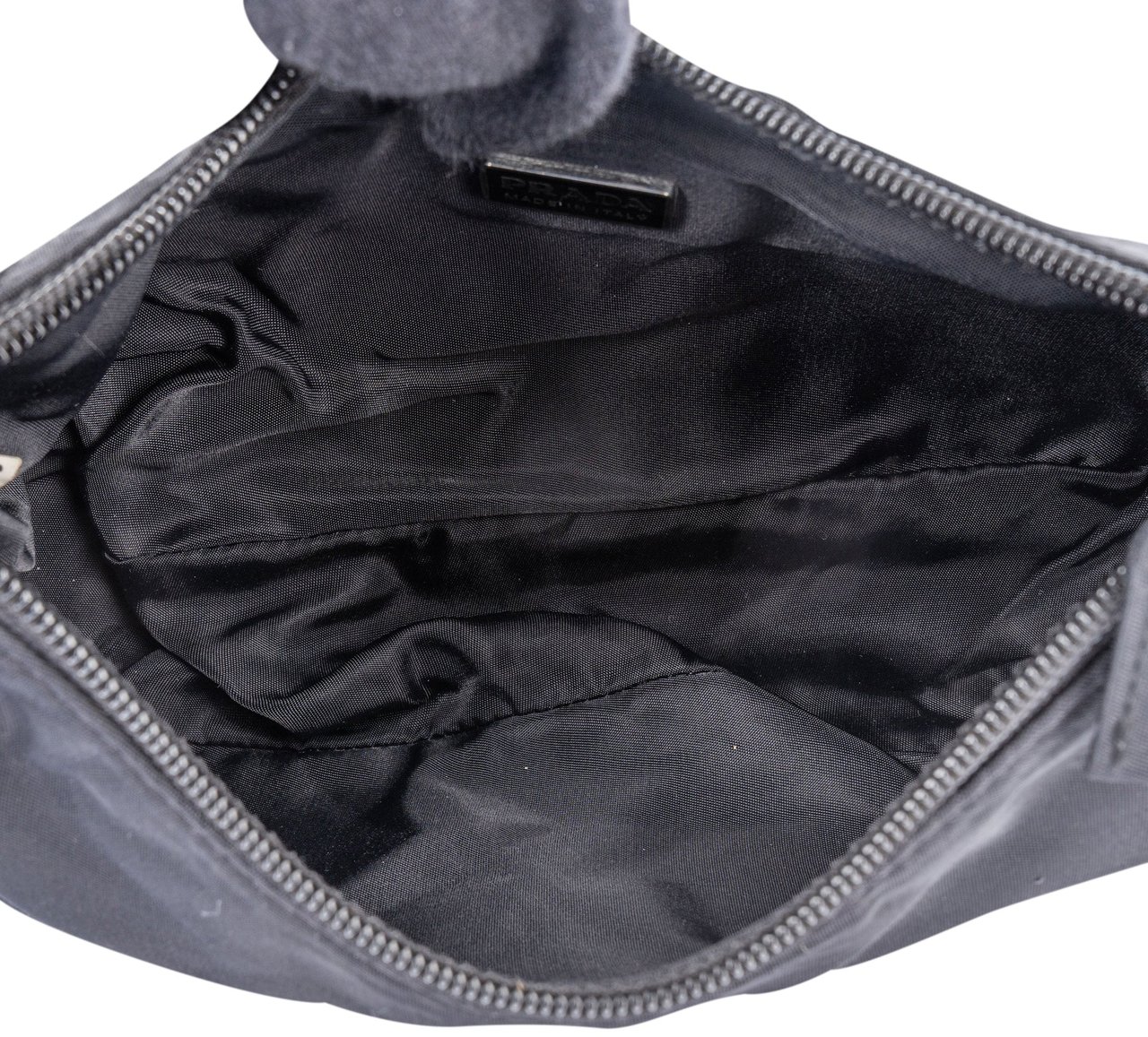 Prada Prada Black Nylon Triangle Vintage Re-Edition Handbag Zwart