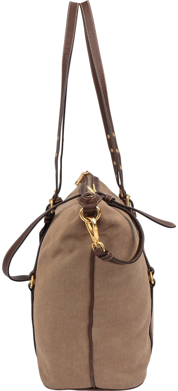 Prada Prada Jacquard Monogram Shoulder Bag Bruin