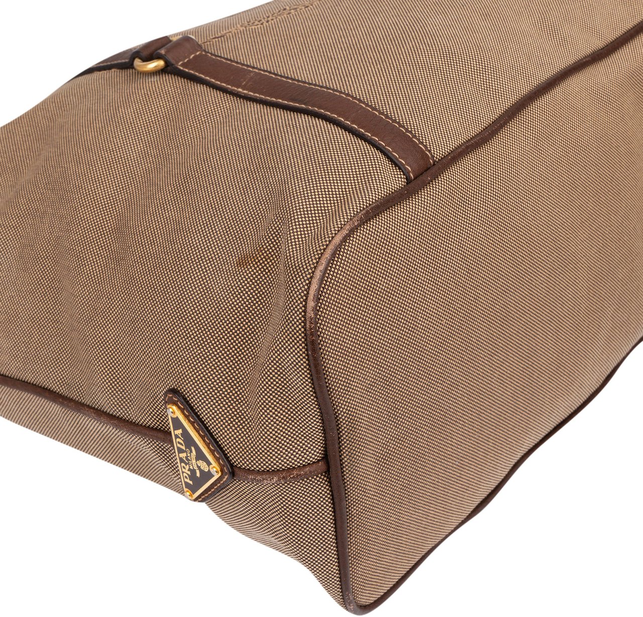 Prada Prada Jacquard Monogram Shoulder Bag Bruin