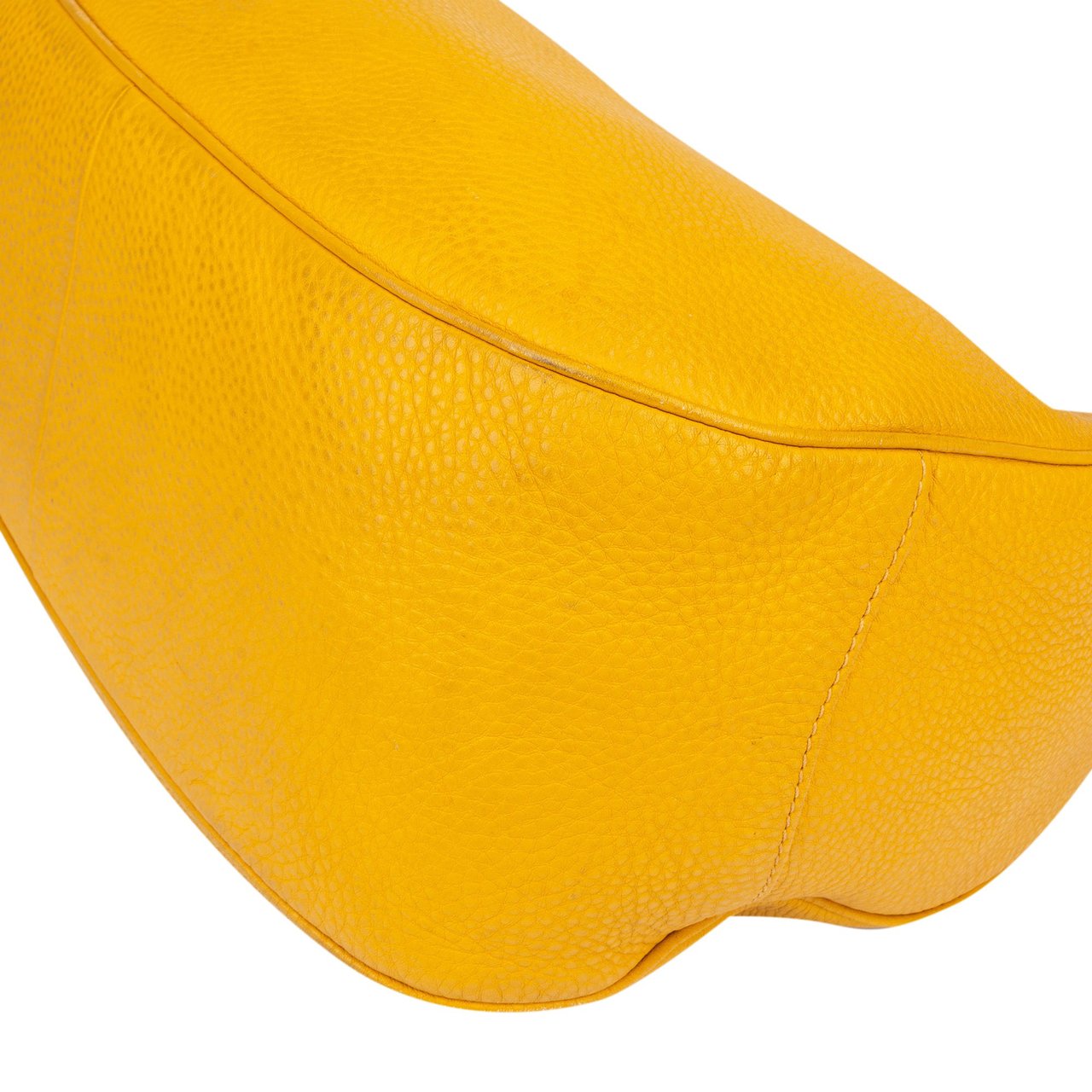 Prada Yellow Leather City Shoulder Bag Geel