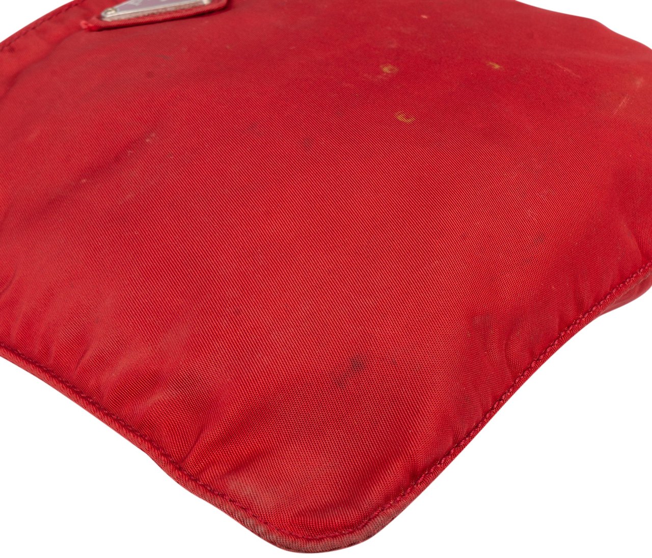 Prada Prada Red Nylon Triangle Crossbody Side Bag Rood