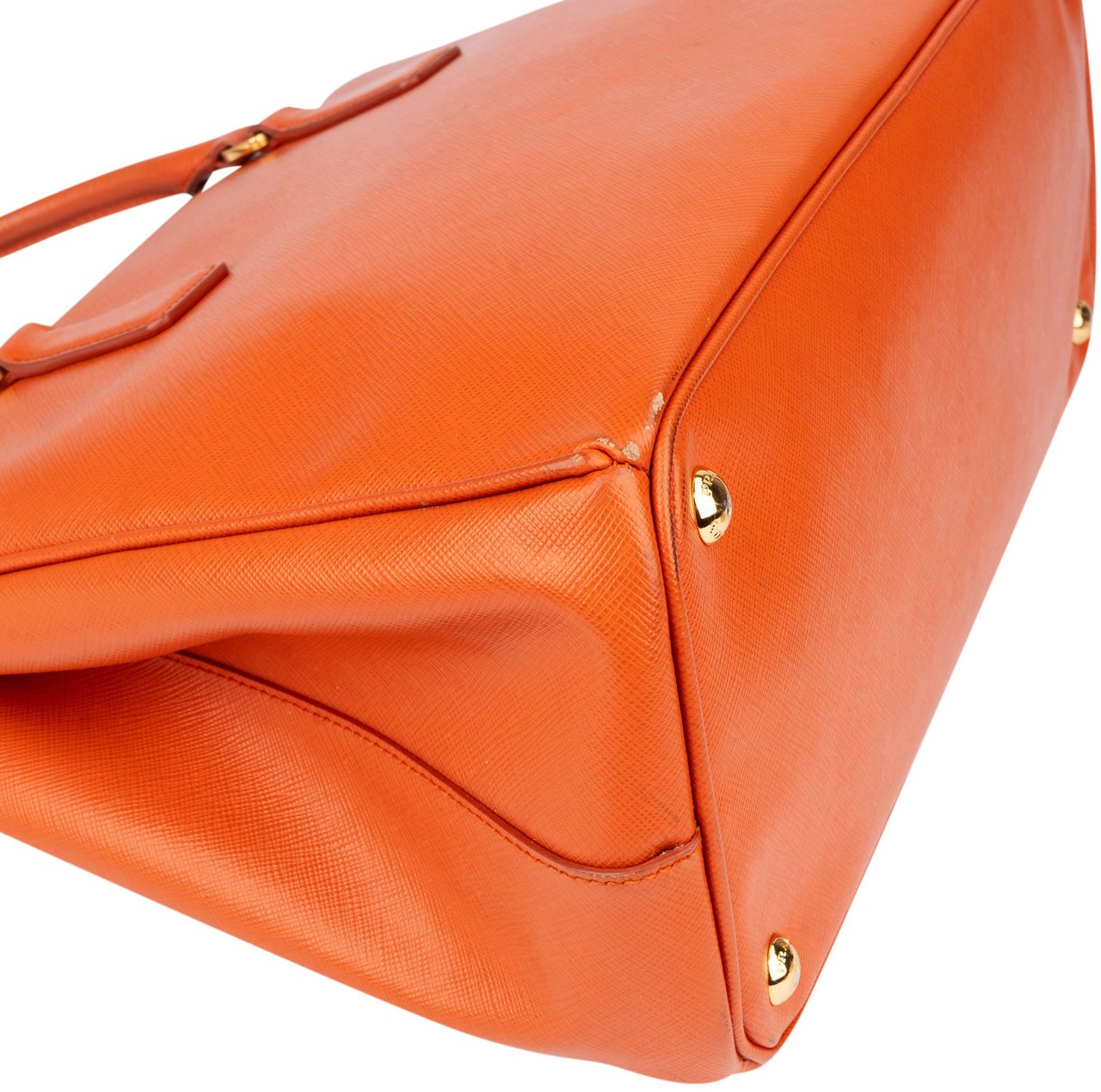 Prada Prada Orange Saffiano Leather Galleria Handbag Oranje