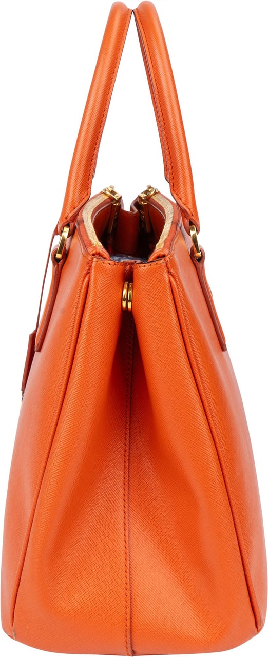 Prada Prada Orange Saffiano Leather Galleria Handbag Oranje