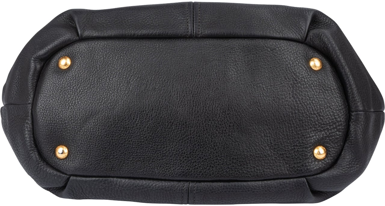 Prada Prada Black Calfskin Vitello Handbag Zwart