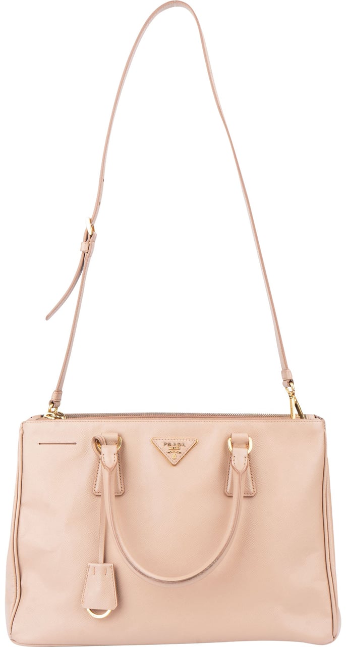 Prada Prada Pink Saffiano Leather Galleria Handbag Rood