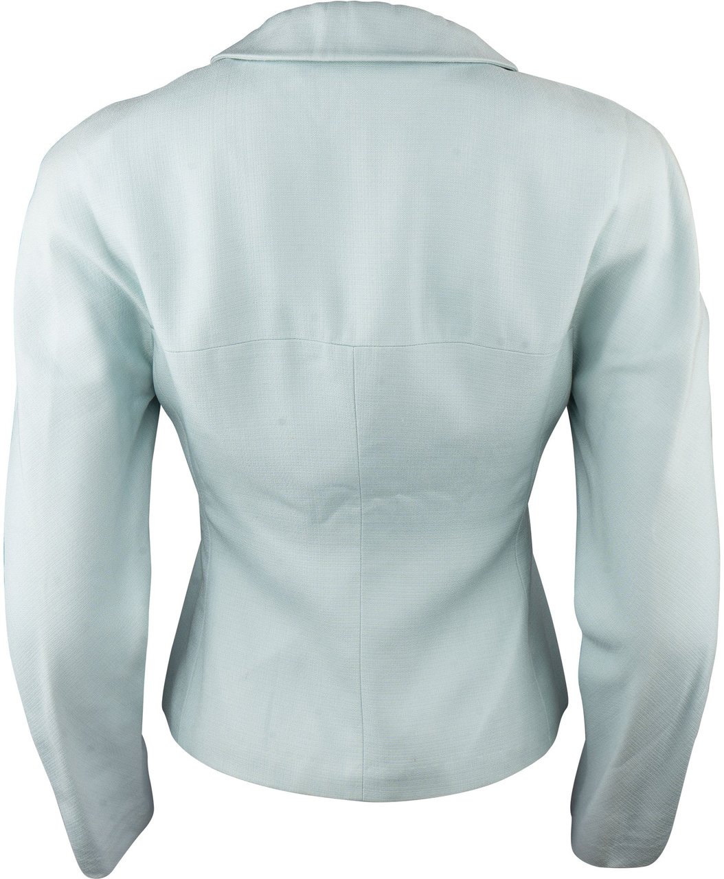 Prada Bleu Viscose Jacket (DE34 / IT40) Blauw