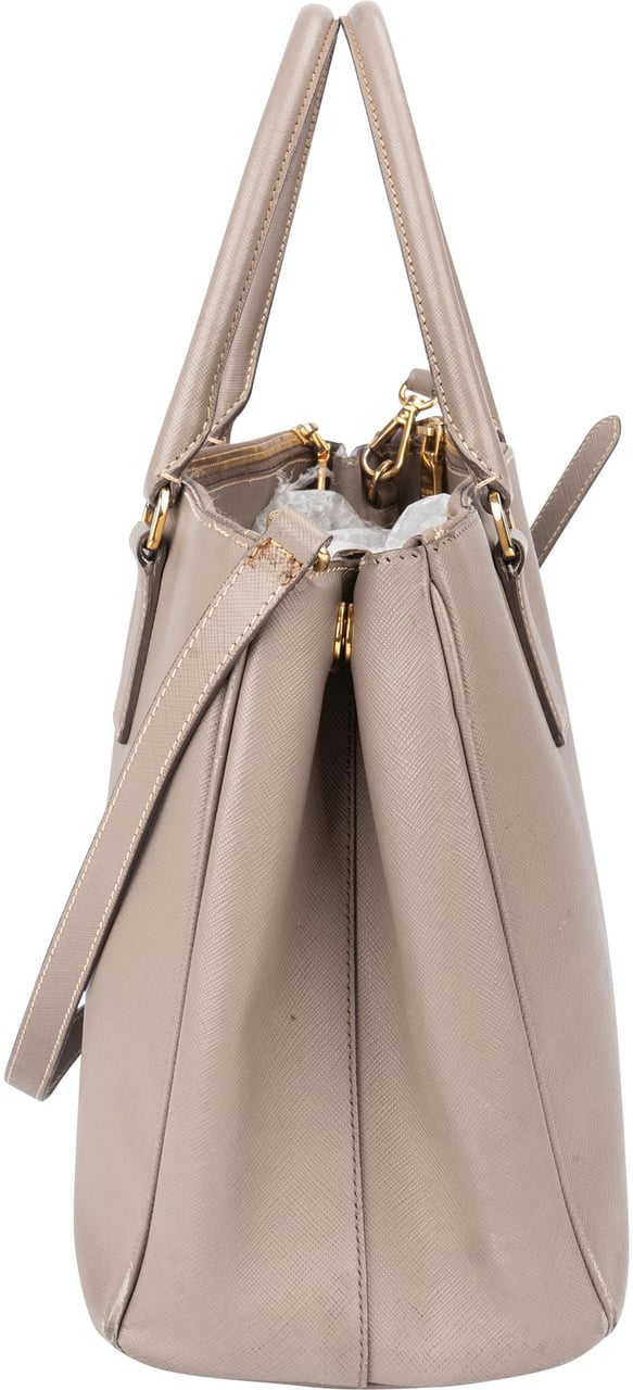 Prada Prada Grey Saffiano Leather Galleria Handbag Divers
