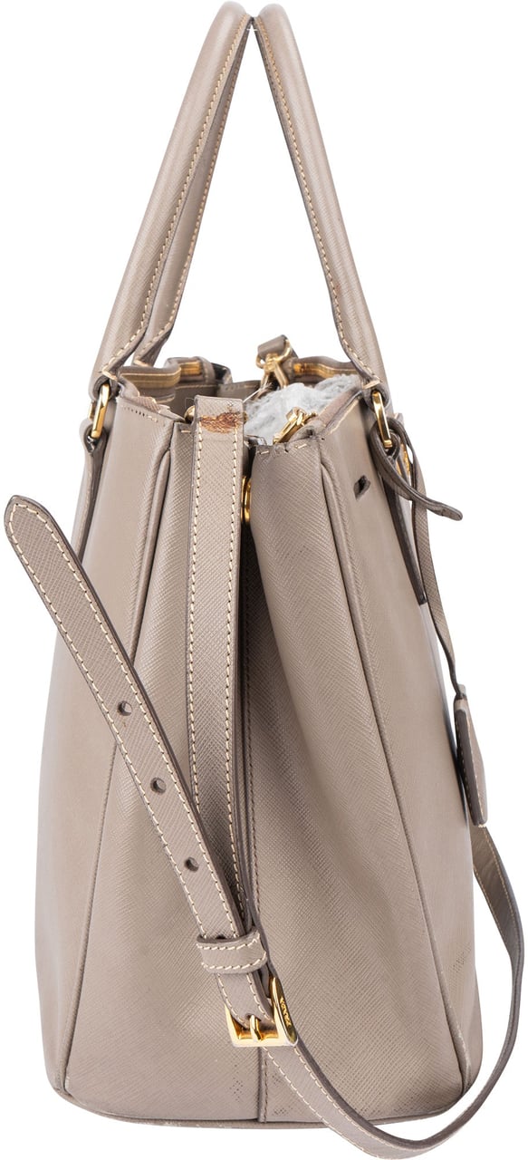 Prada Prada Grey Saffiano Leather Galleria Handbag Divers