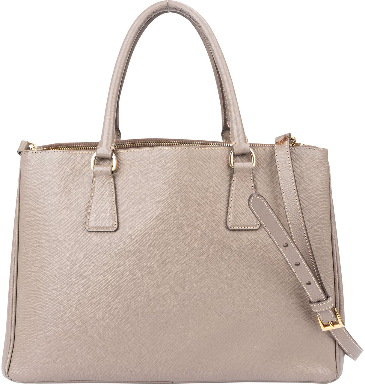 Prada Prada Grey Saffiano Leather Galleria Handbag Divers
