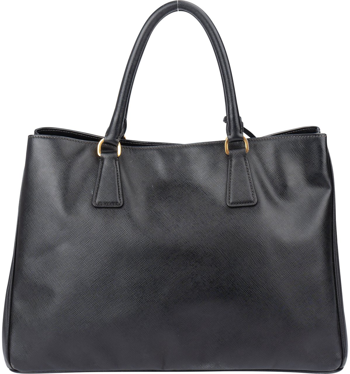 Prada Prada Black Saffiano Leather Galleria Handbag Zwart