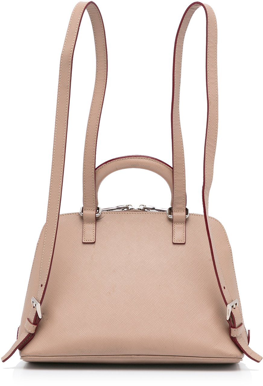 Prada Saffiano Lux Promenade Backpack Bruin