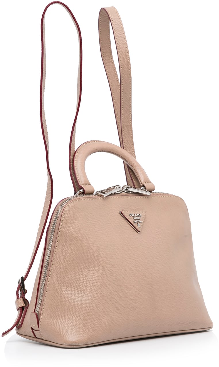 Prada Saffiano Lux Promenade Backpack Bruin