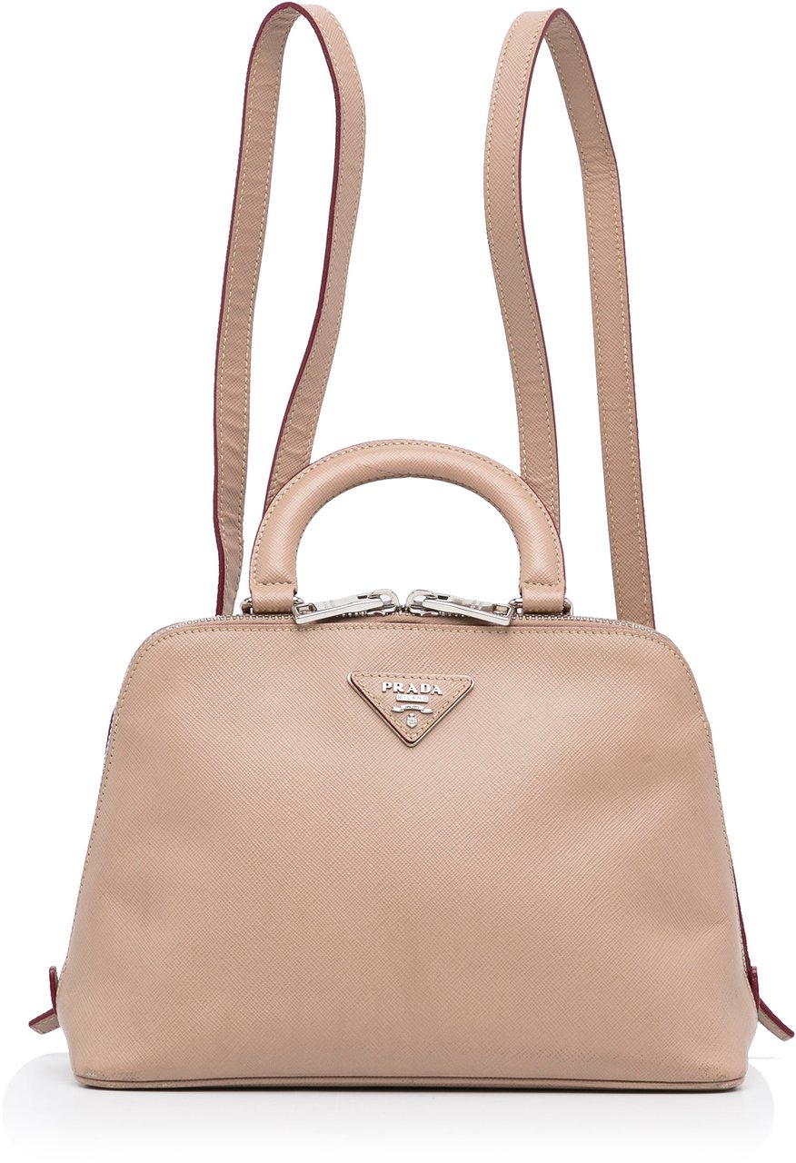 Prada Saffiano Lux Promenade Backpack Bruin