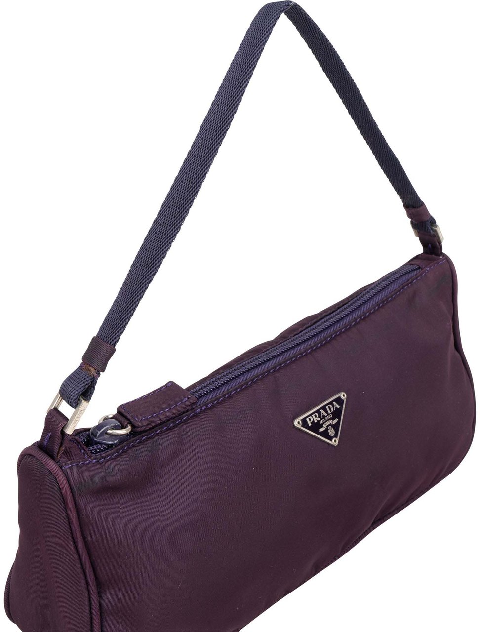 Prada Purple Nylon Triangle Handbag Paars