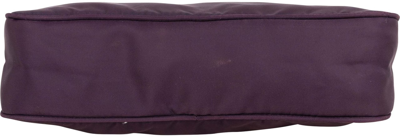 Prada Purple Nylon Triangle Handbag Paars