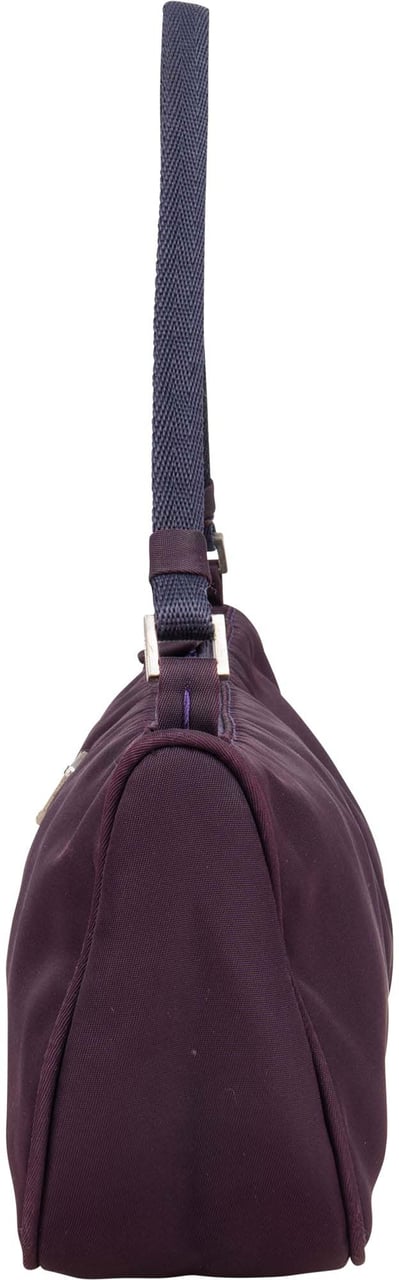 Prada Purple Nylon Triangle Handbag Paars