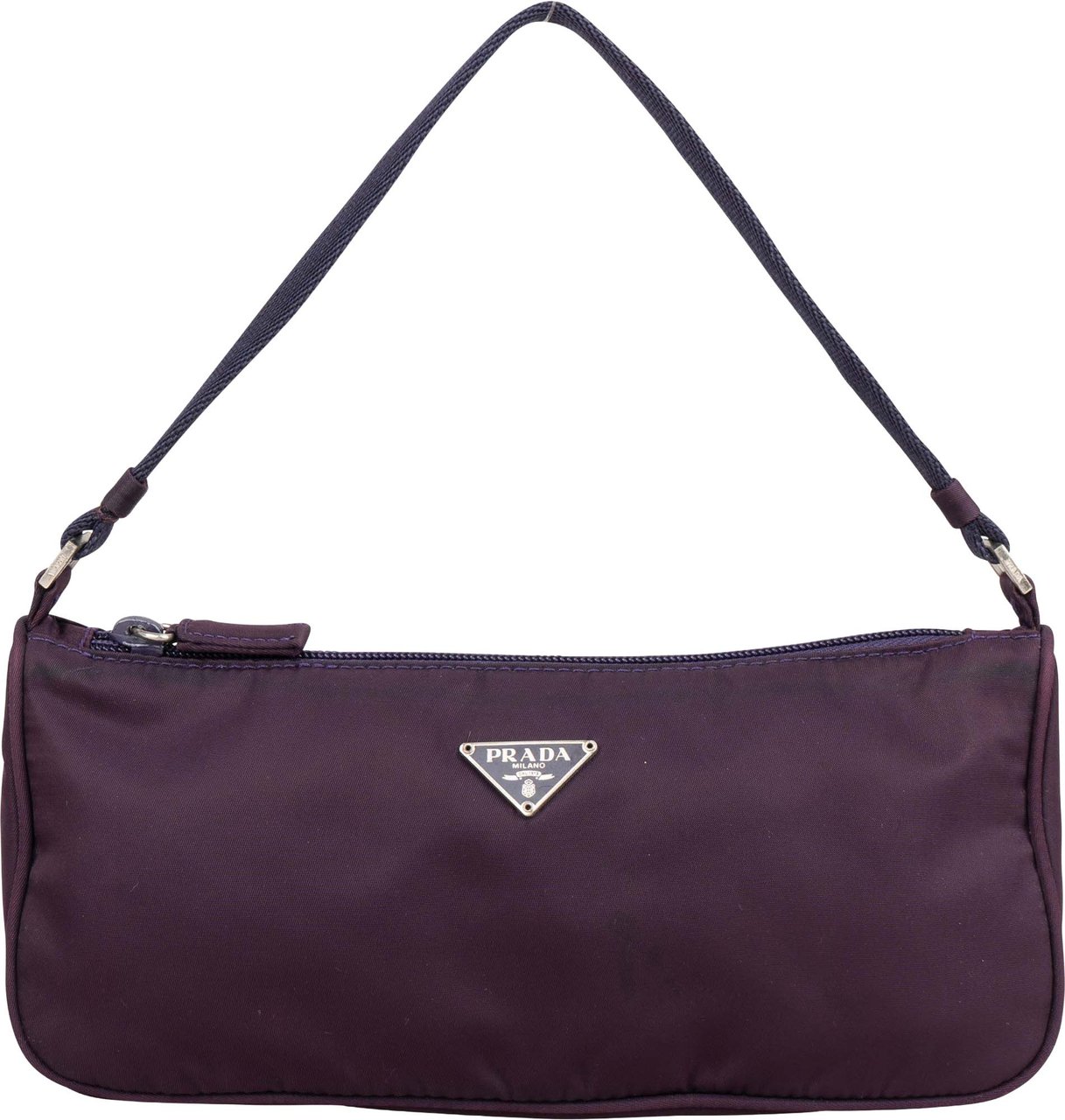 Prada Purple Nylon Triangle Handbag Paars