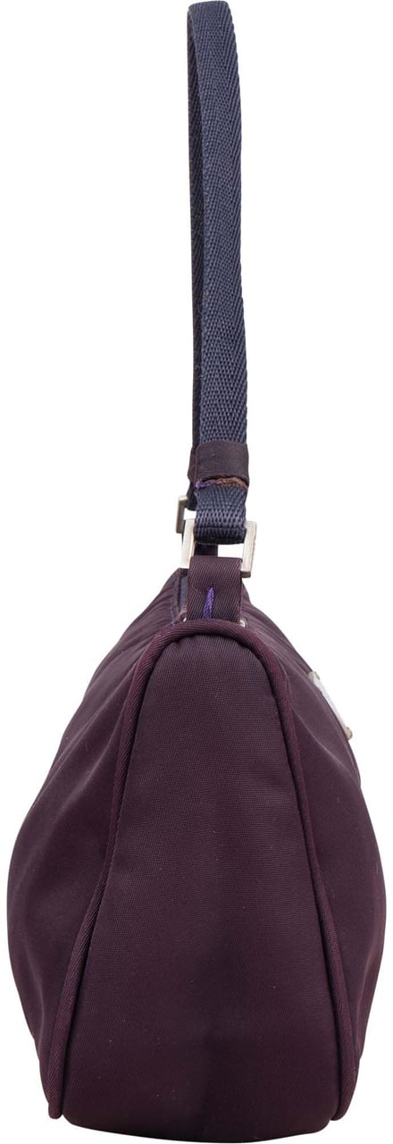 Prada Purple Nylon Triangle Handbag Paars