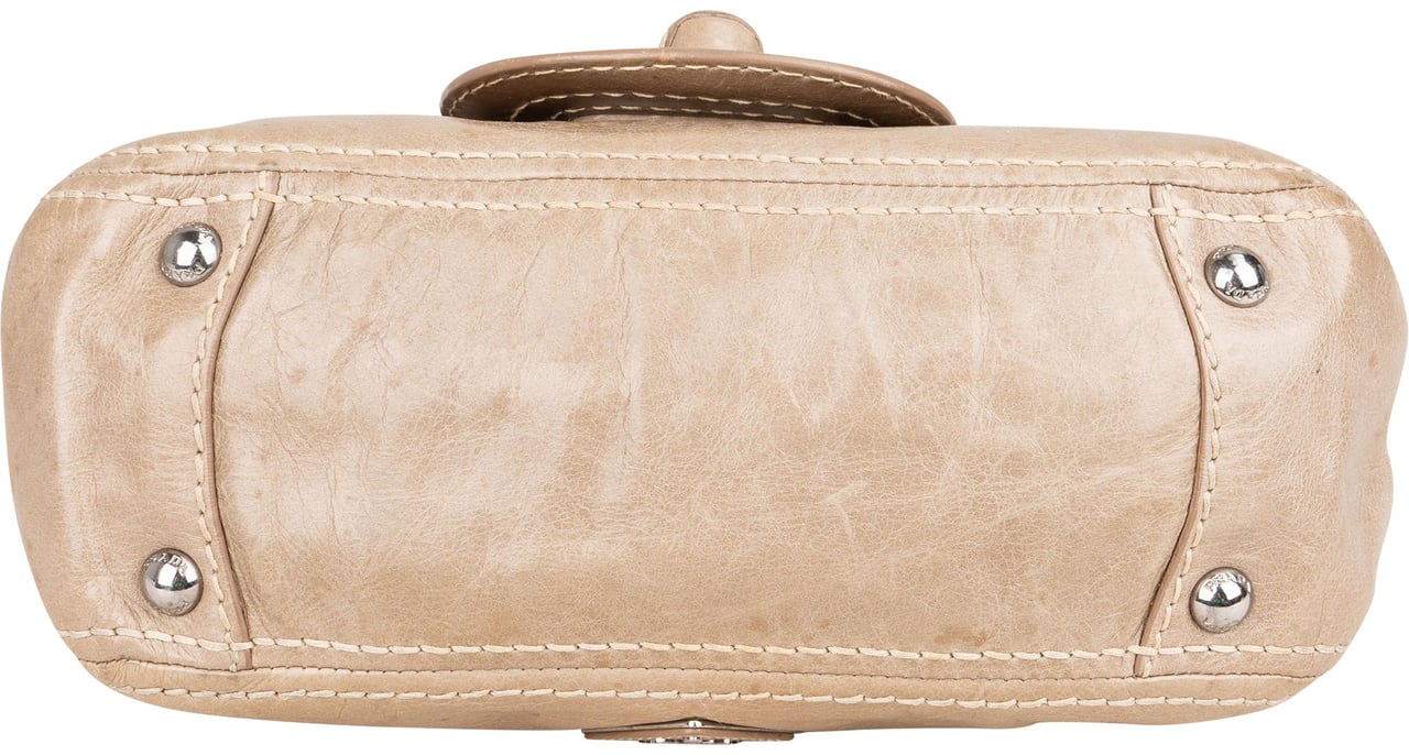 Prada Prada Classic Leather Turnlock Handbag Divers