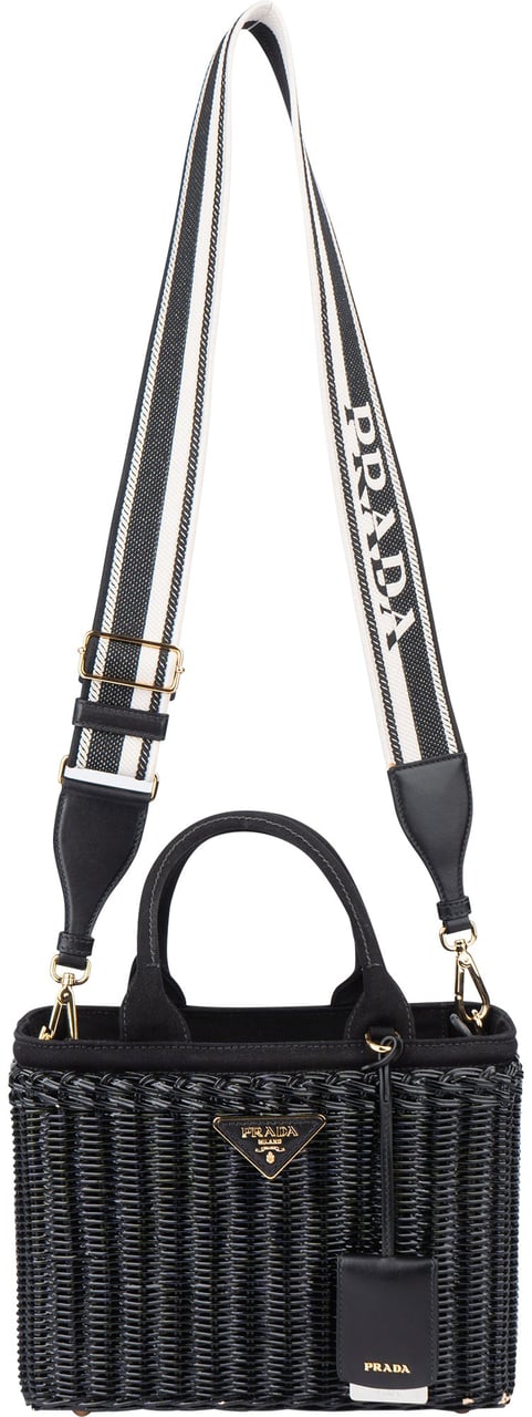 Prada Prada Black Basket Handbag Zwart