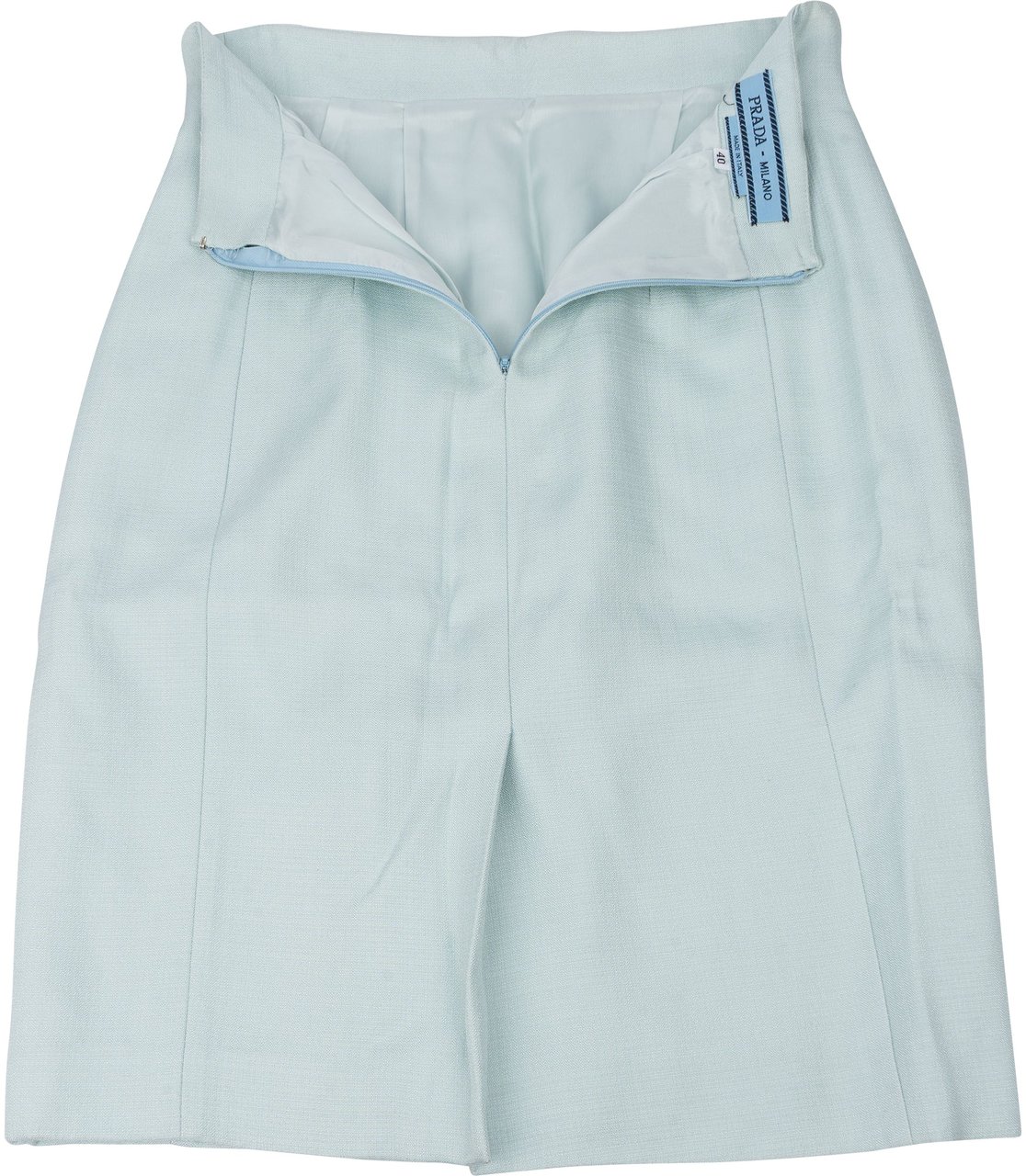 Prada Prada Bleu Viscose Skirt (DE 34 / IT 40) Blauw