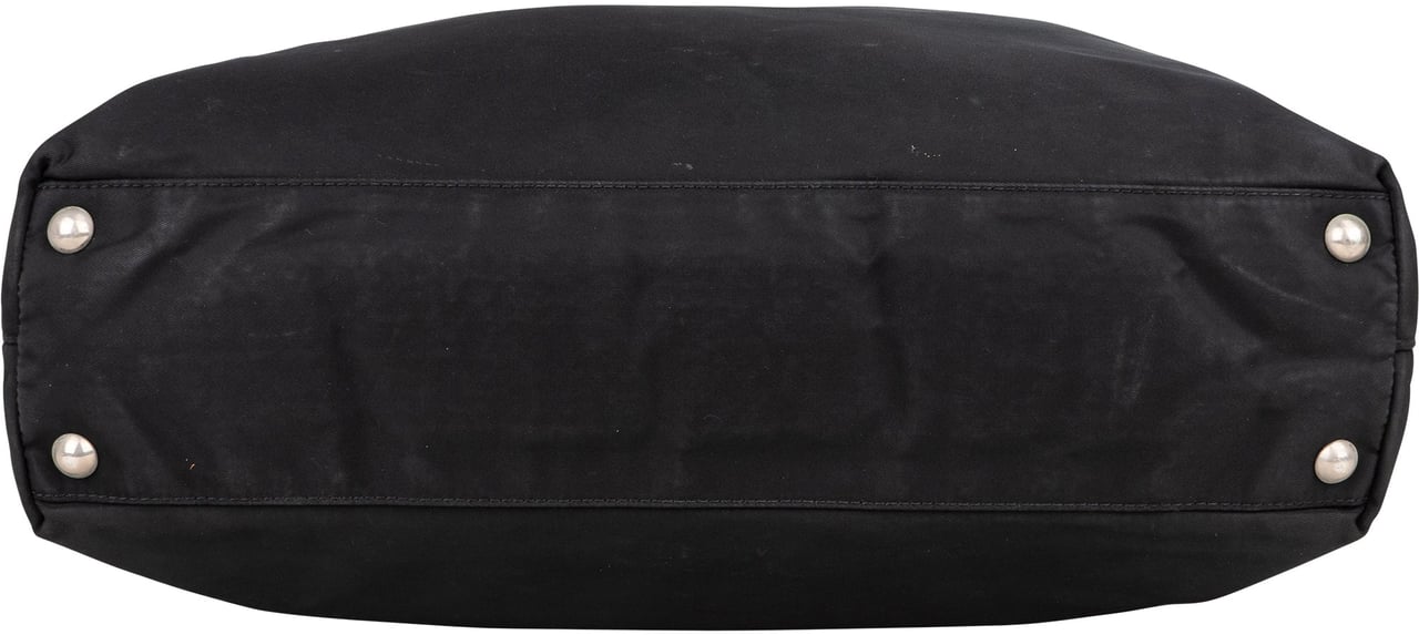 Prada Black Nylon Triangle Handbag Zwart