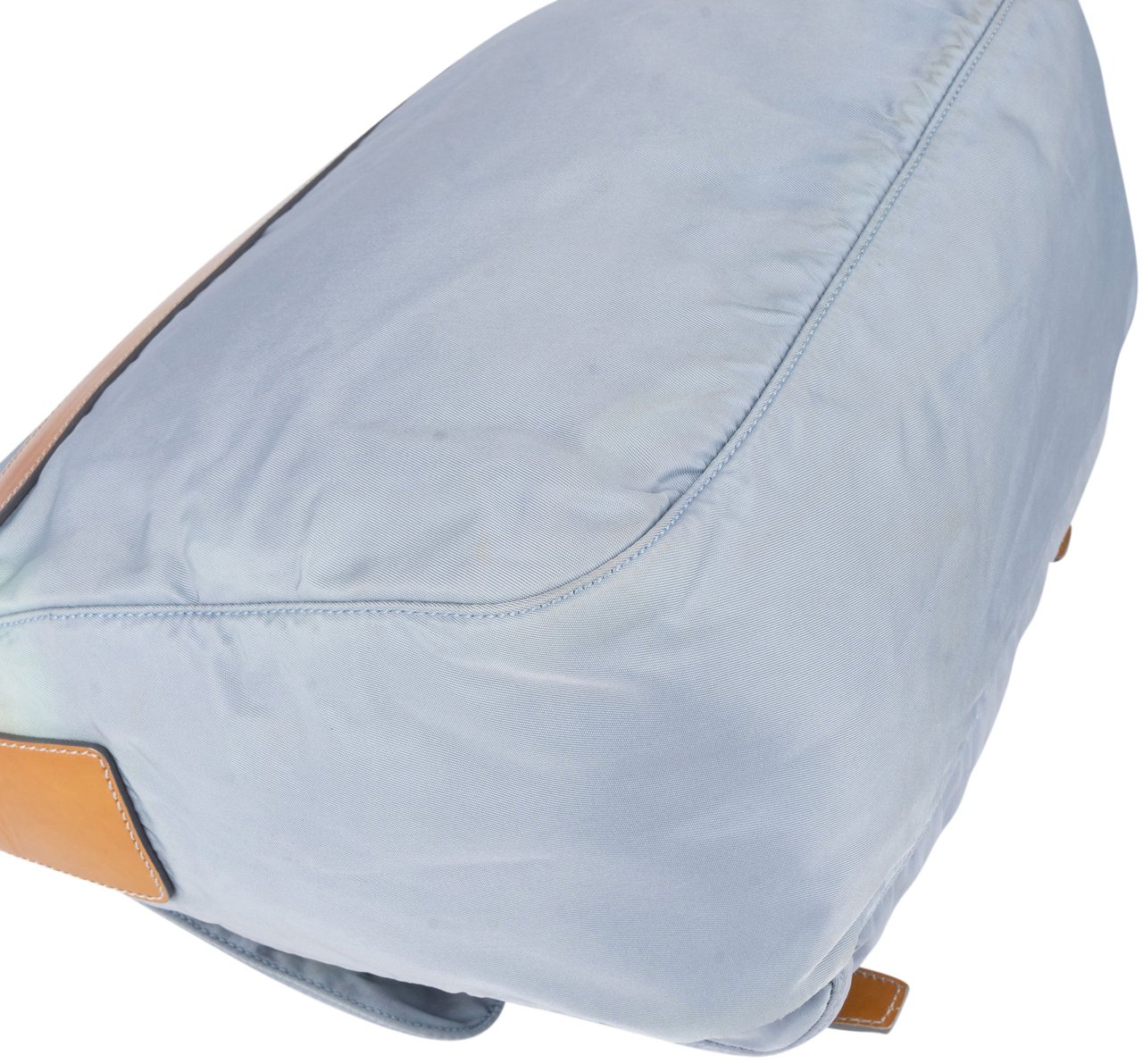 Prada Prada Blue Nylon Triangle Crossbody Messenger Bag Blauw