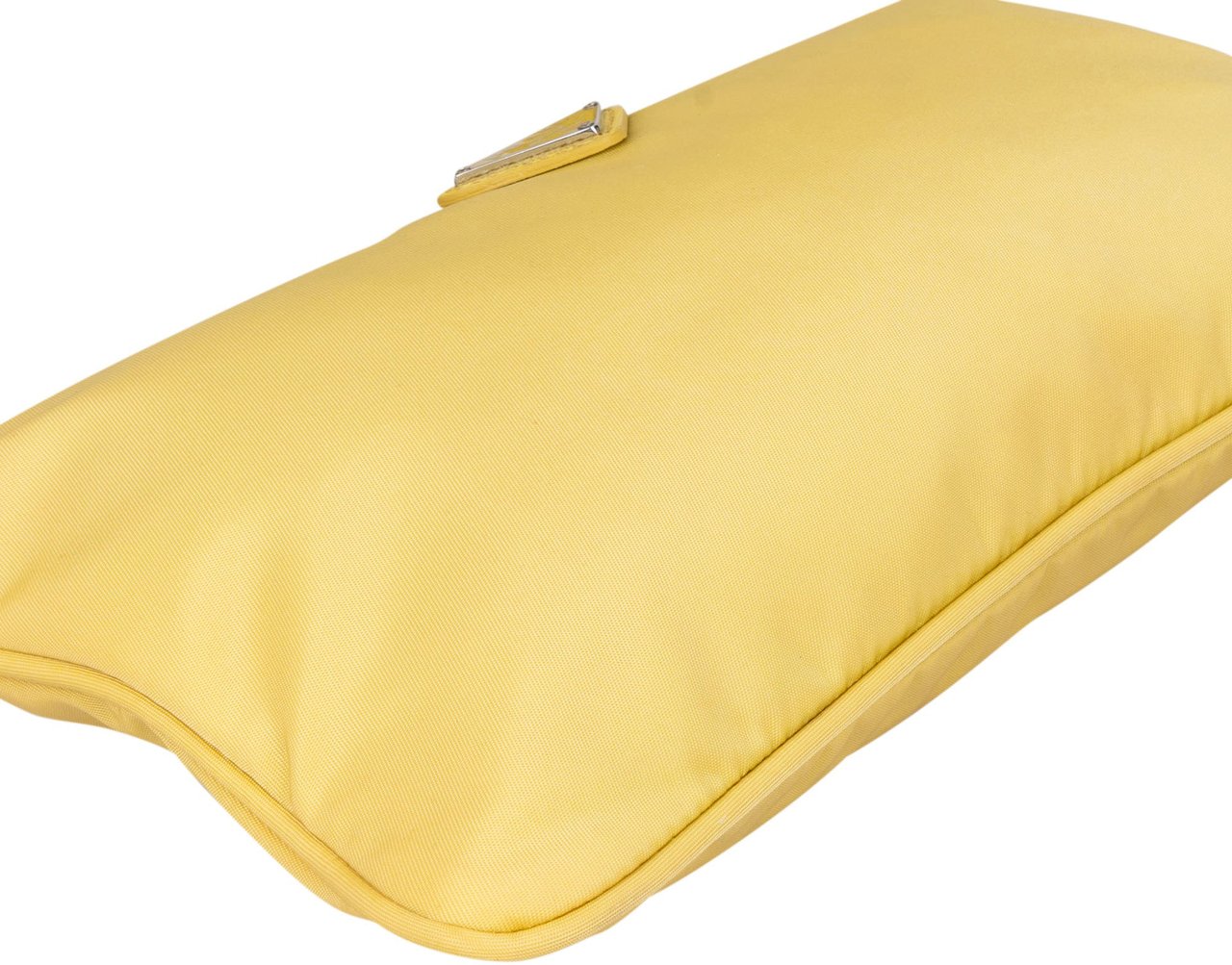 Prada Prada Yellow Nylon Triangle Mini Handbag Geel