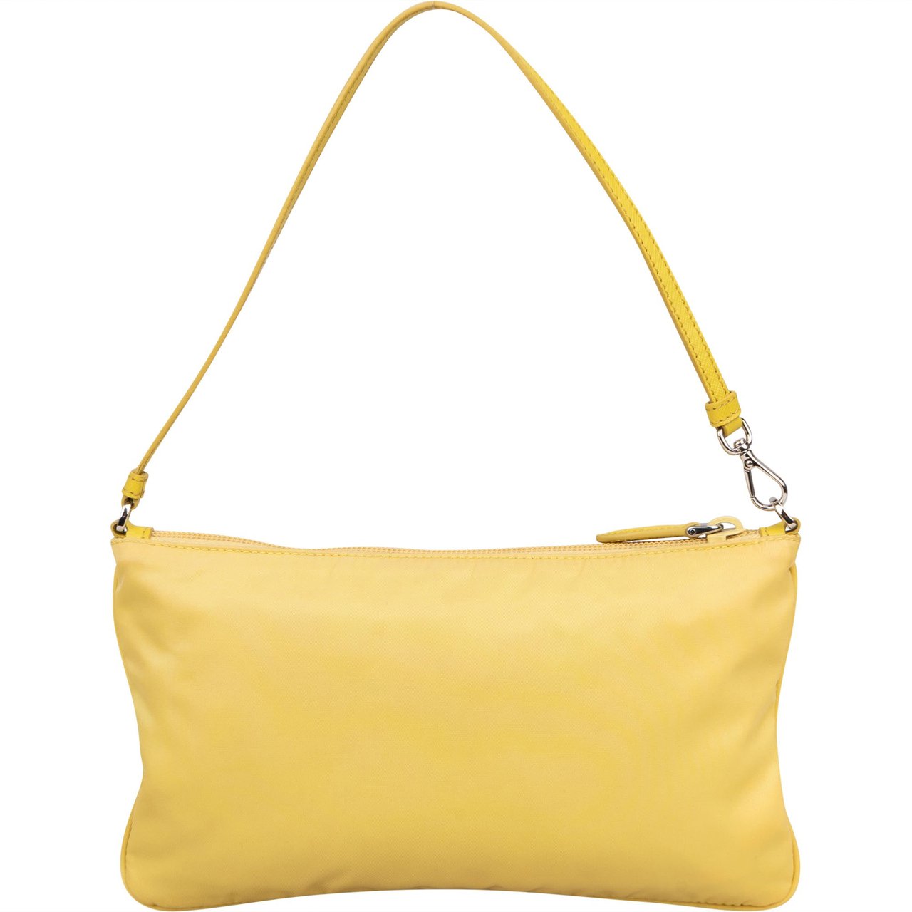 Prada Prada Yellow Nylon Triangle Mini Handbag Geel
