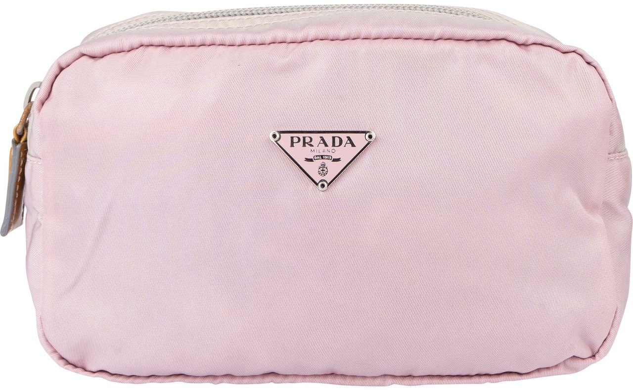 Prada Prada Nylon Triangle Pouch Rood