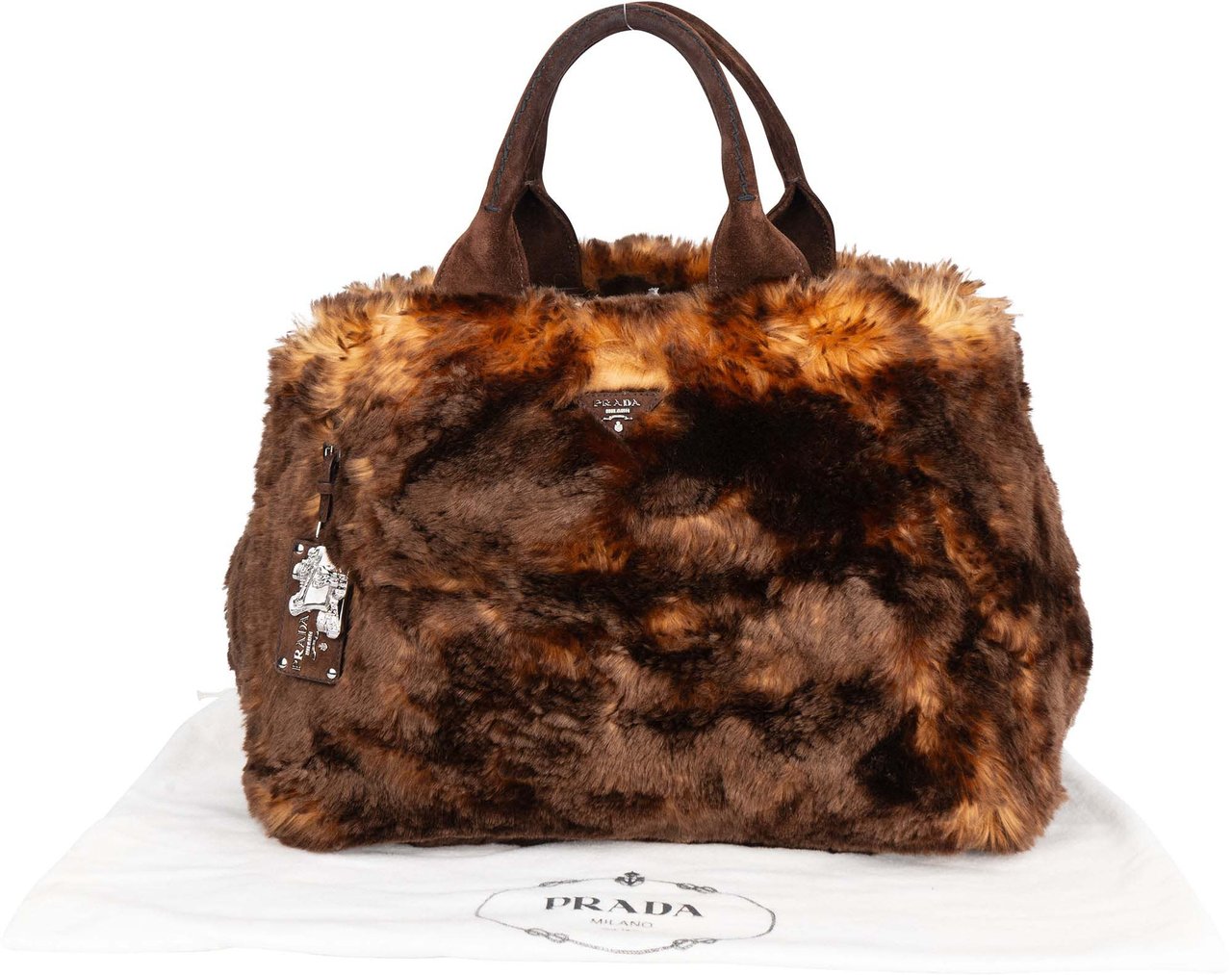 Prada Prada Fur Optic Canapa Handbag Divers