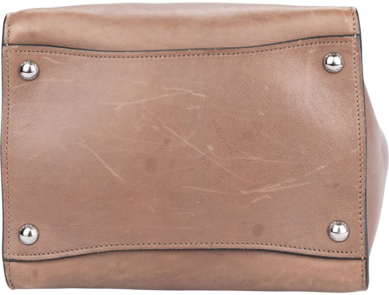 Prada Prada Brown Leather Twin Zip Handbag Bruin