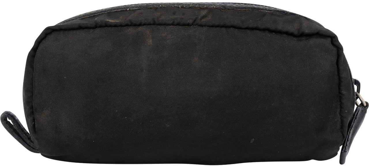 Prada Prada Black Nylon Triangle Pouch Zwart