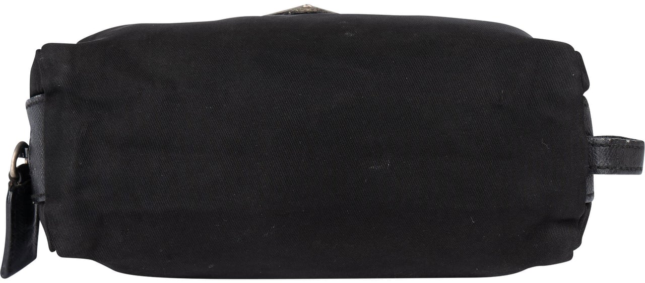 Prada Prada Black Nylon Triangle Pouch Zwart