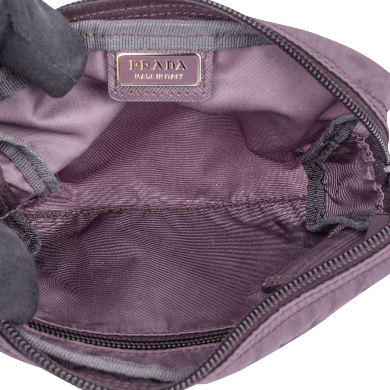 Prada Prada Purple Triangle Pouch Paars