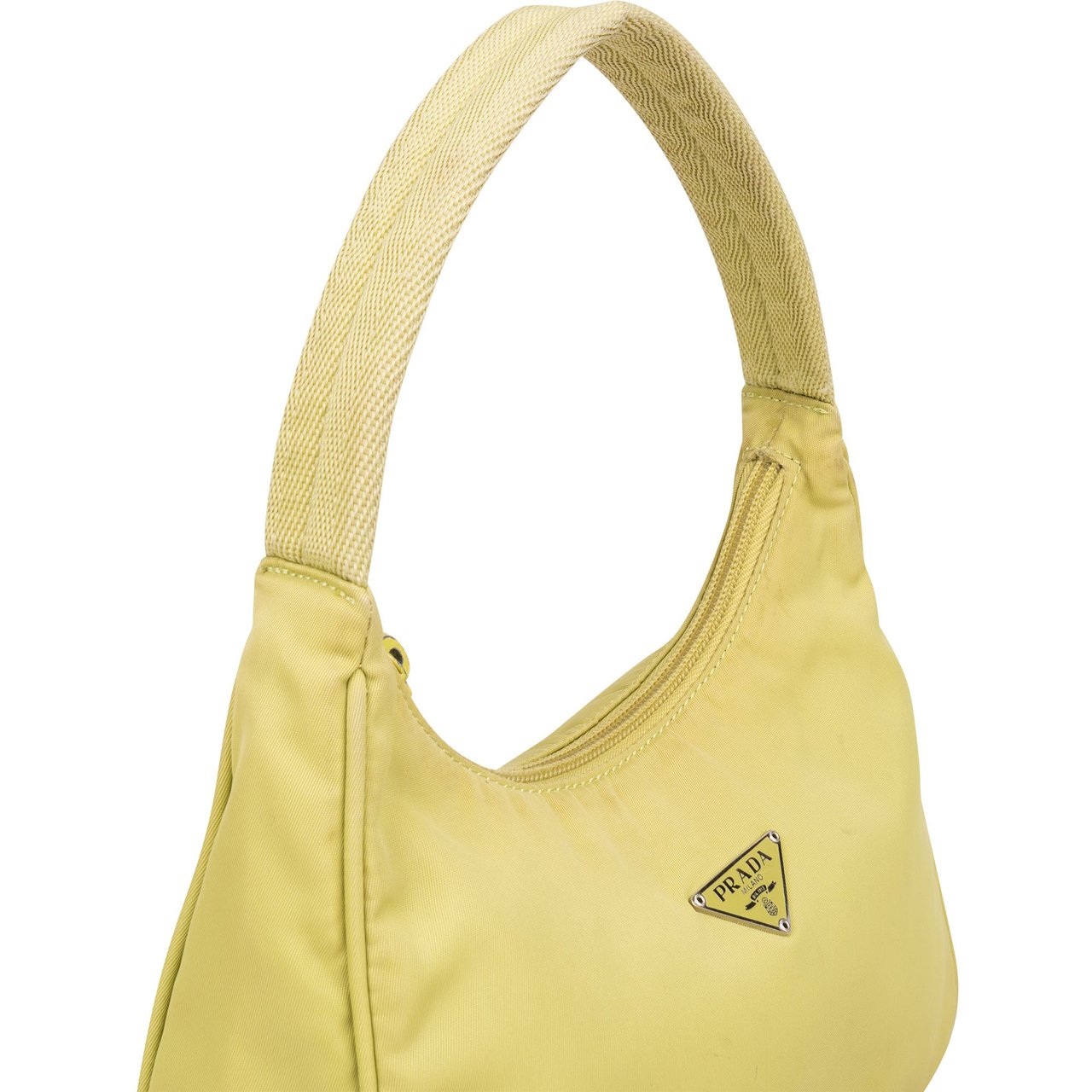Prada Prada Green Nylon Triangle Vintage Re-Edition Handbag Groen