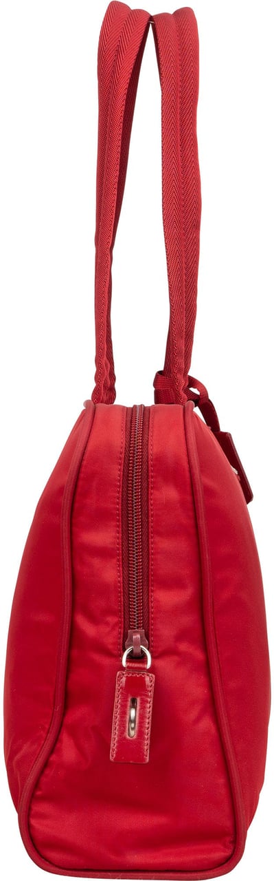 Prada Prada Red Nylon Triangle Shoulder Bag Rood