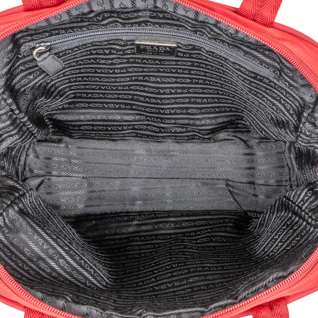 Prada Prada Red Nylon Triangle Shoulder Bag Rood