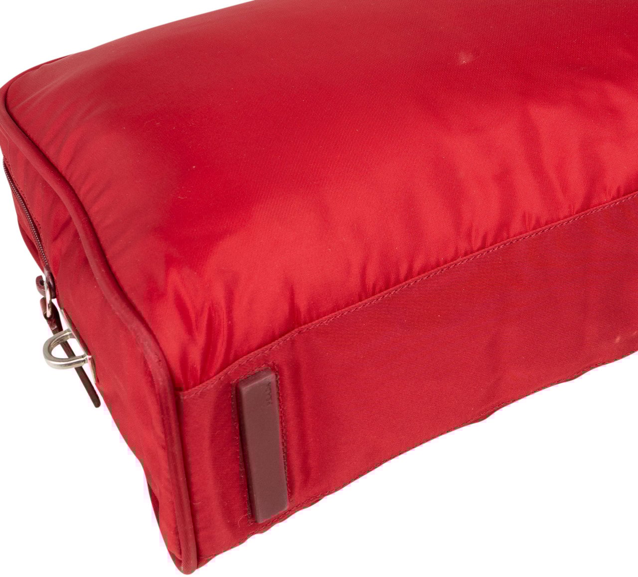 Prada Prada Red Nylon Triangle Shoulder Bag Rood