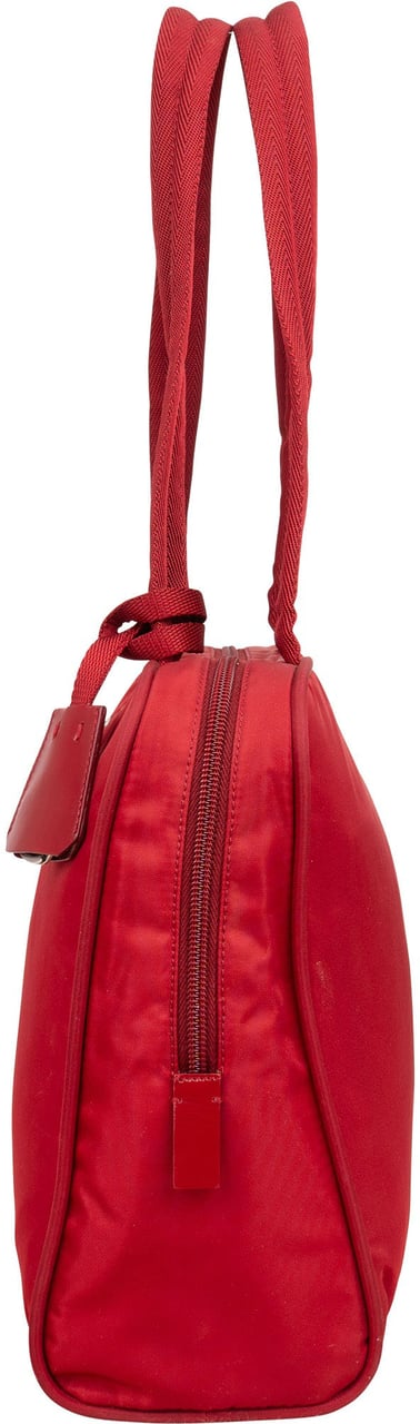 Prada Prada Red Nylon Triangle Shoulder Bag Rood