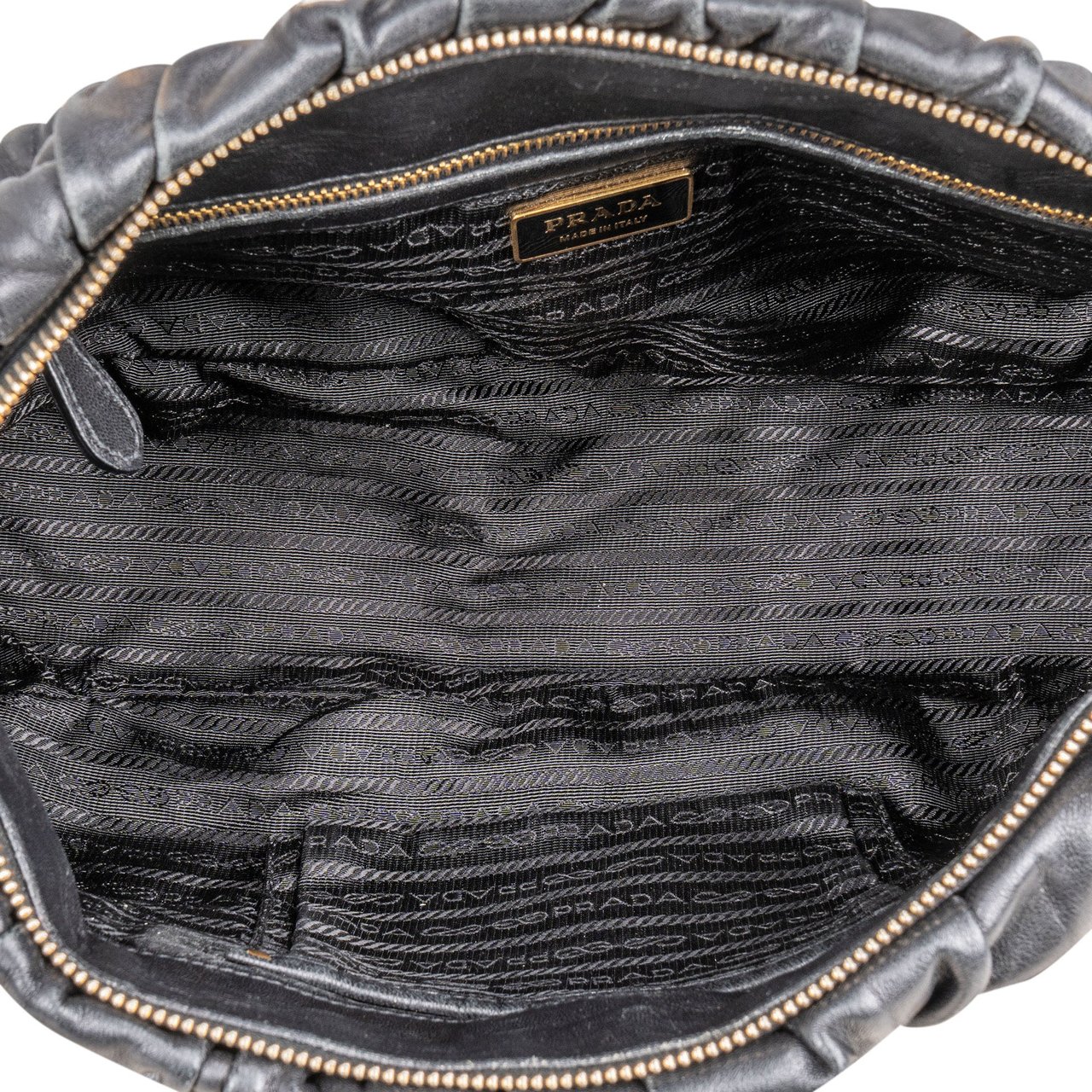 Prada Prada Quilted Leather City Handbag Zwart