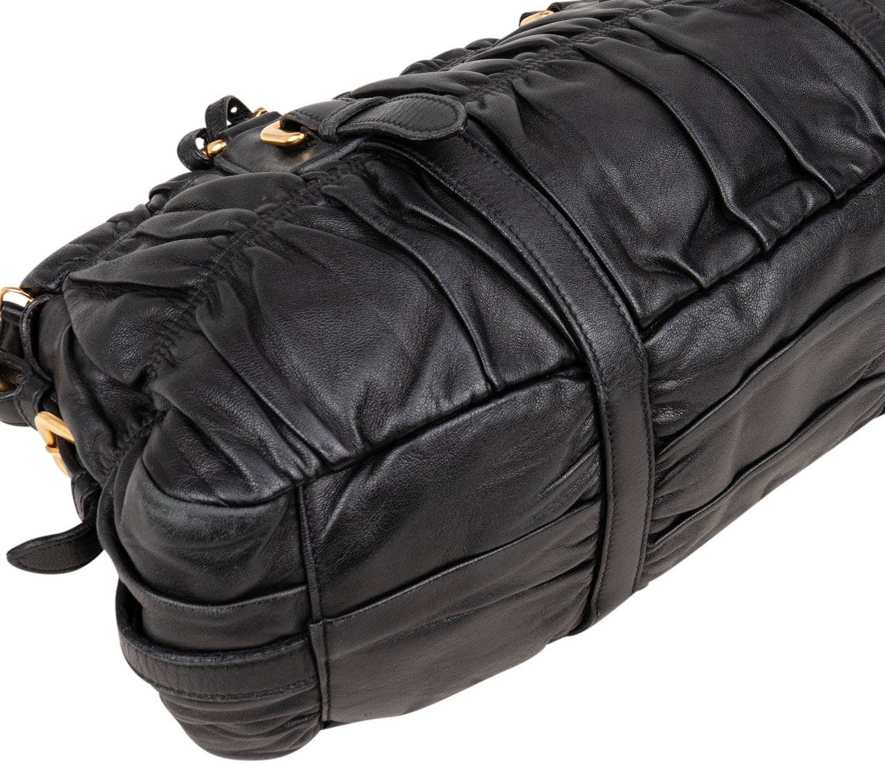 Prada Prada Quilted Leather City Handbag Zwart