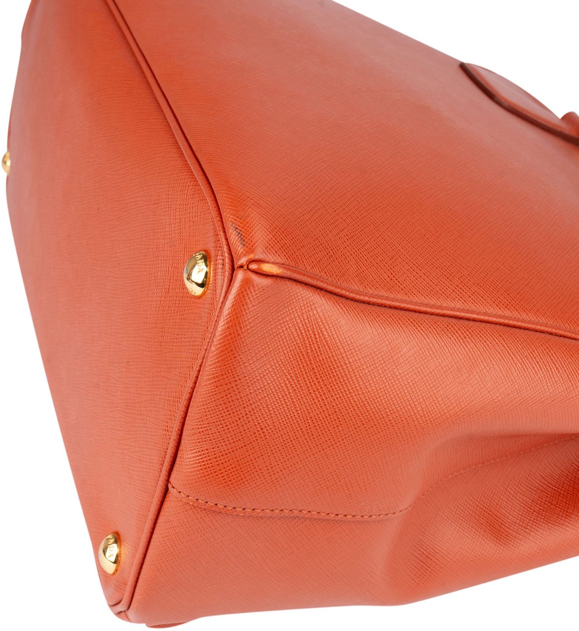 Prada Prada Orange Saffiano Leather Parabole Handbag Oranje