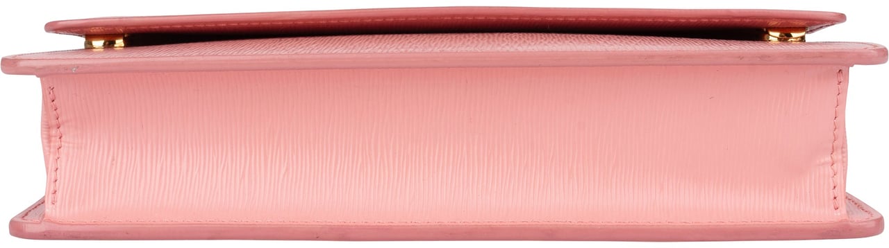 Prada Prada Pink Saffiano Leather Move Wallet On Chain Crossbody Bag Roze
